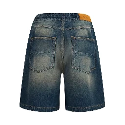 شورت برمودا قطني أزرق