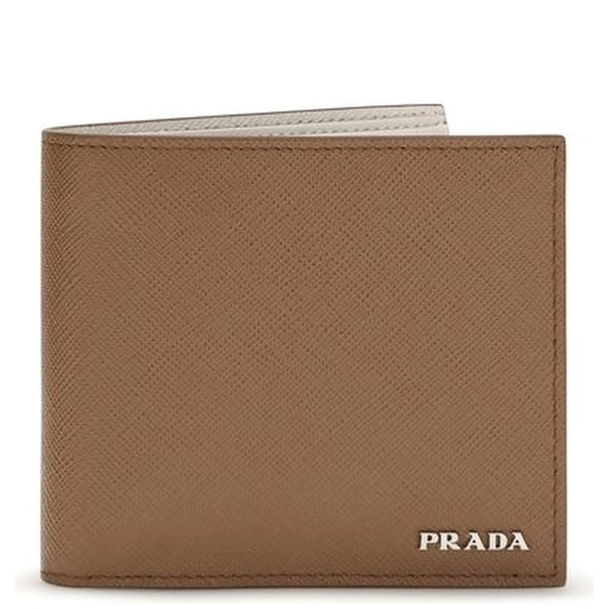 Beige Calf Leather Bos Taurus Wallet