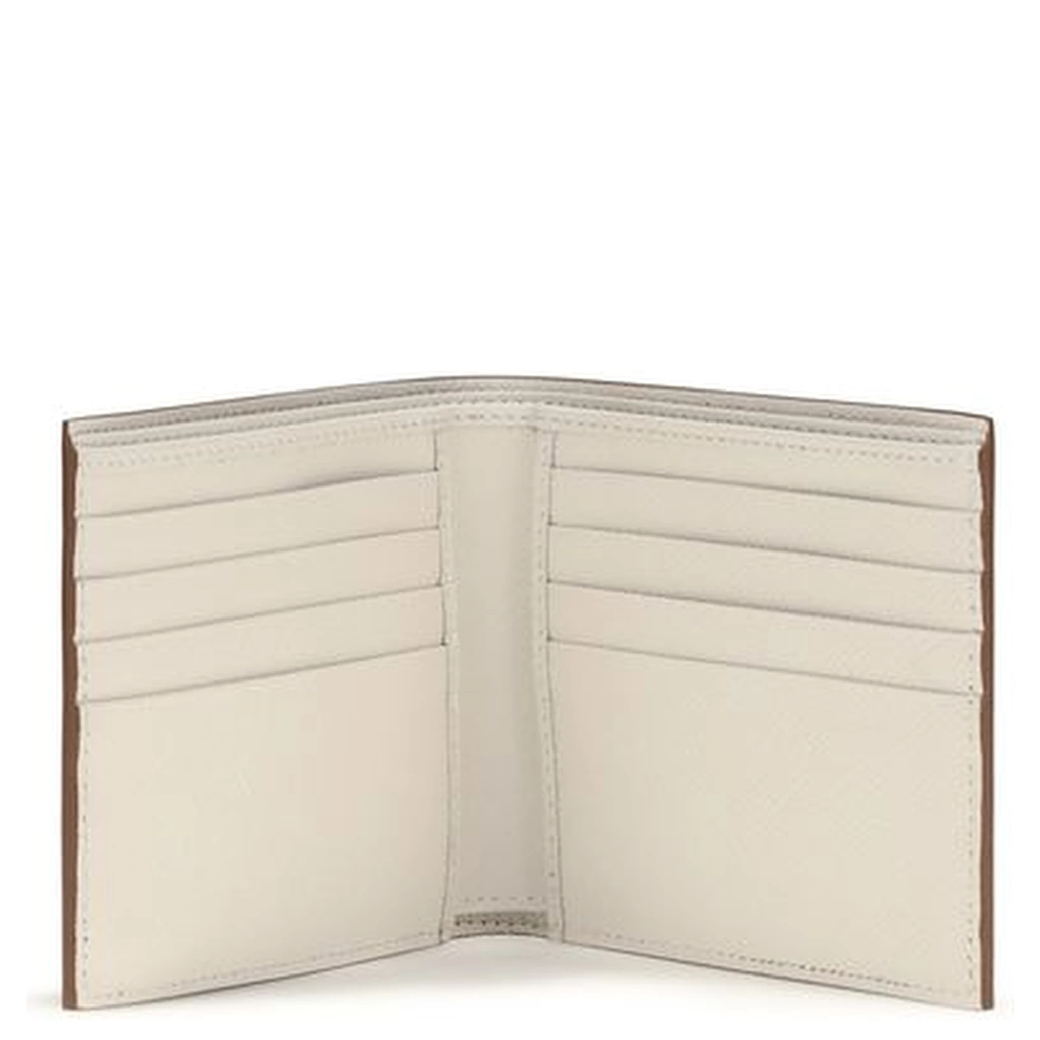 Beige Calf Leather Bos Taurus Wallet
