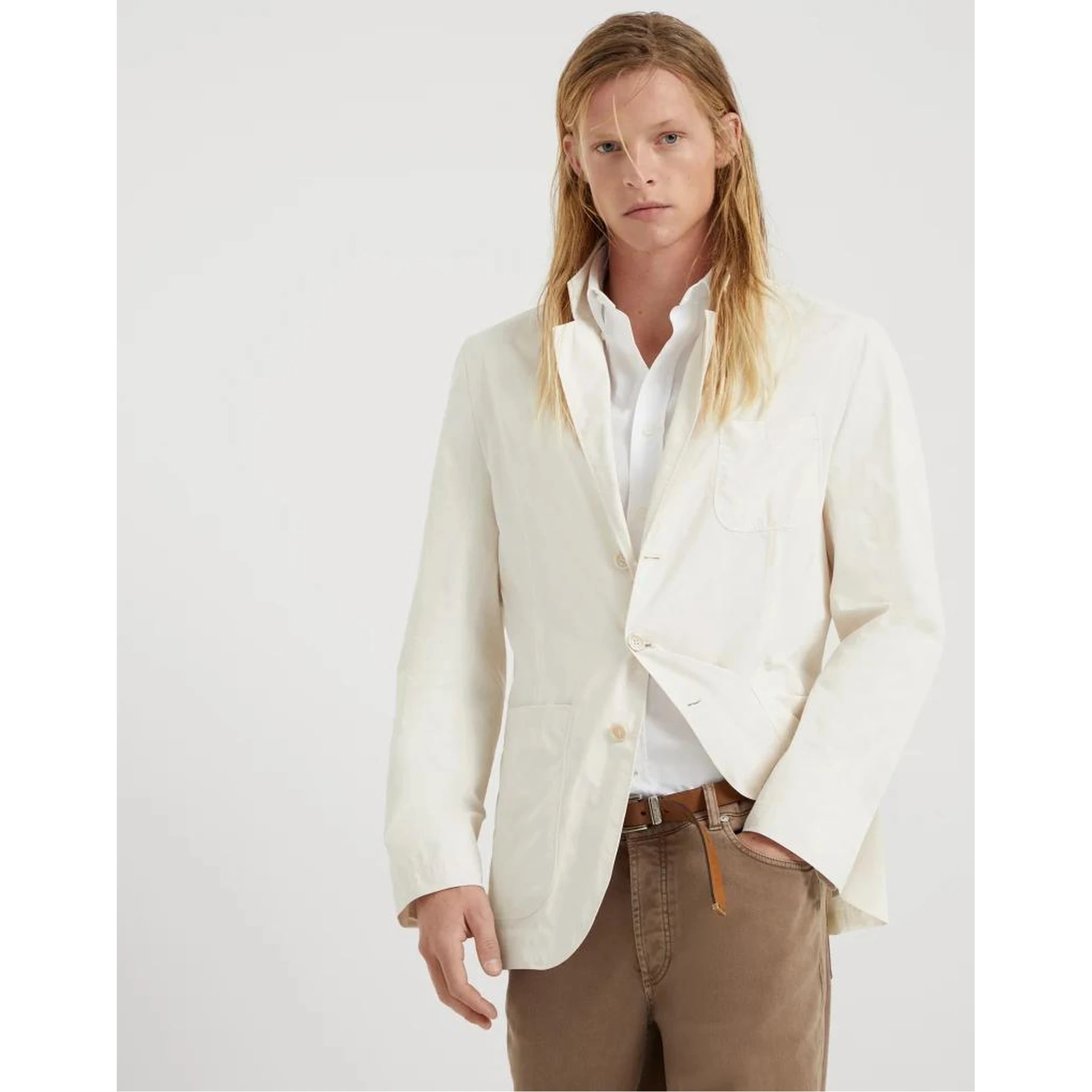 Bicolor Polyester Blazer