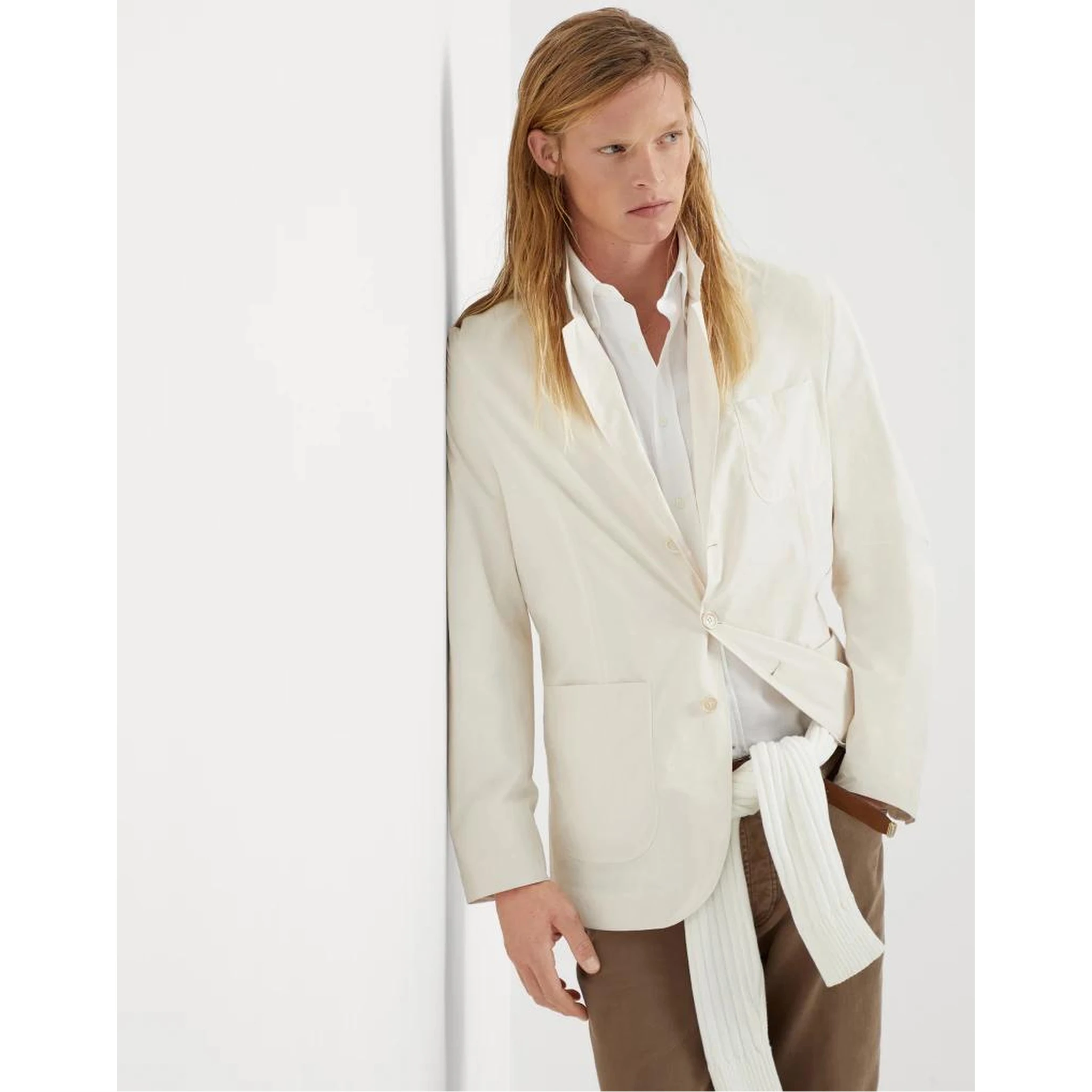 Bicolor Polyester Blazer