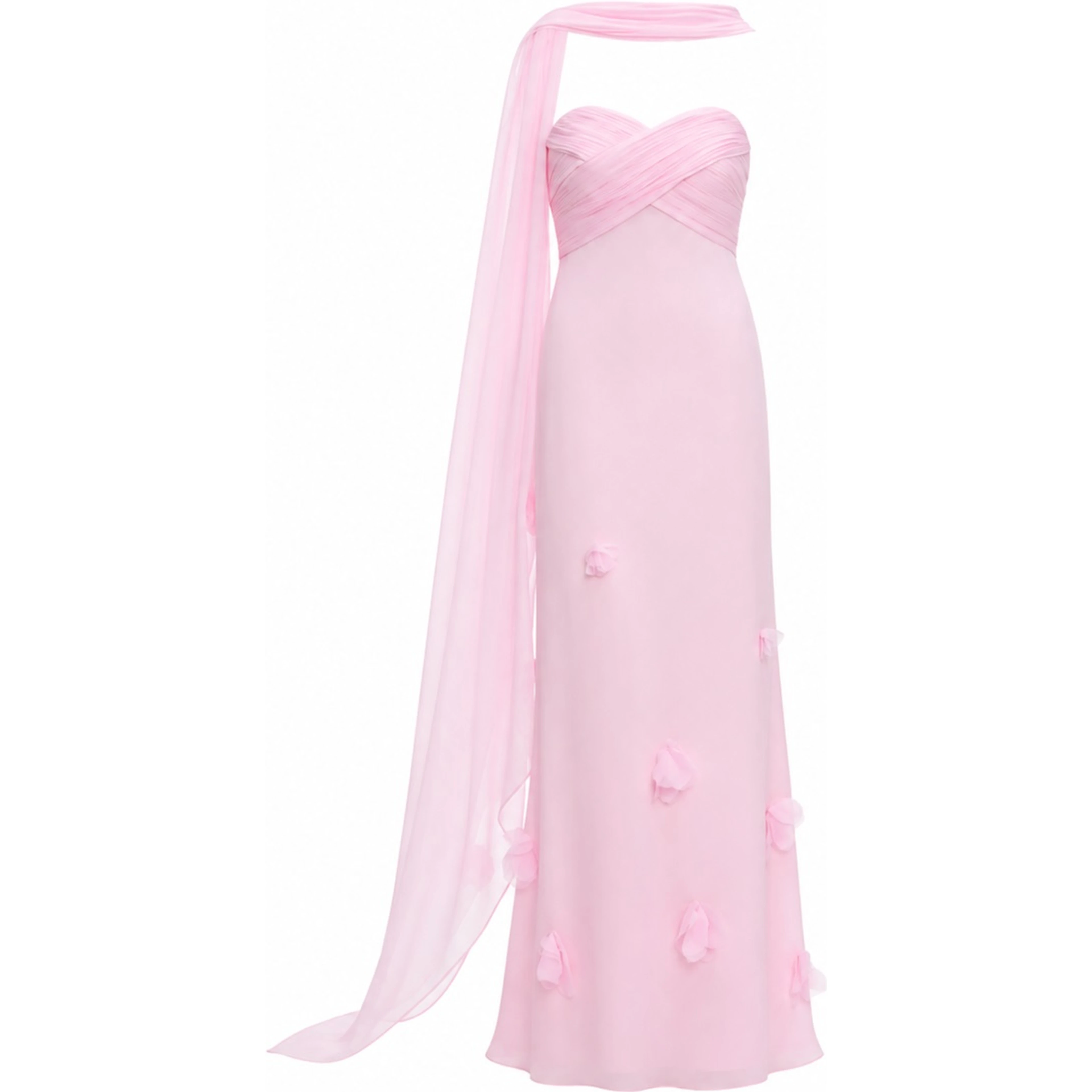 ABITO IN GEORGETTE CON FOULARD