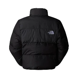 Black Polyester Full-Length Jacket
