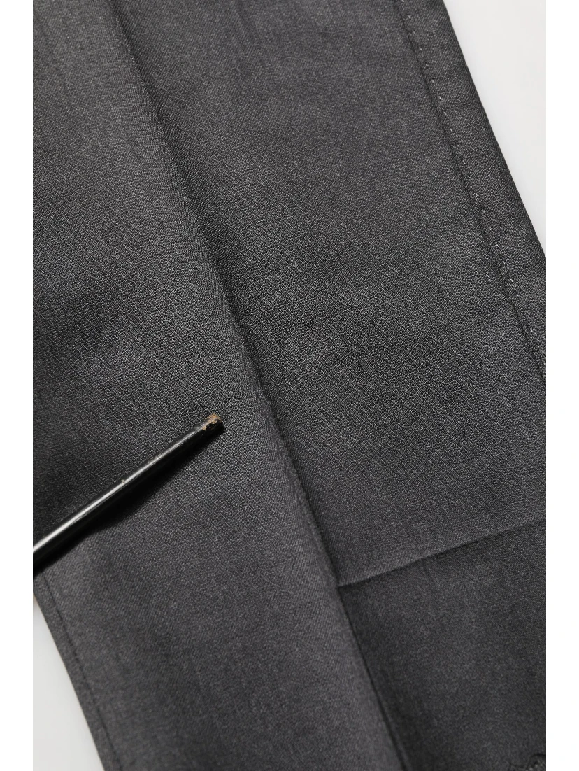 Gray Wool Slim Fit Formal 2 Piece Men Suit