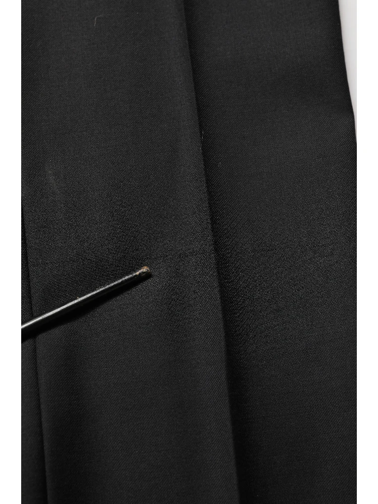 Black Wool Slim Fit Formal 2 Piece Men Suit