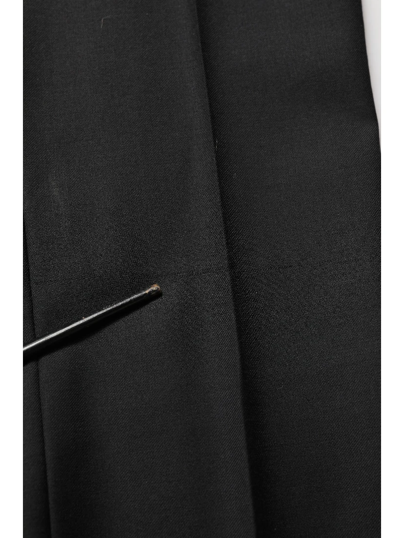 Black Wool Slim Fit Formal 2 Piece Men Suit