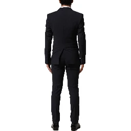 Black Wool Slim Fit Formal 3 Piece Men Suit
