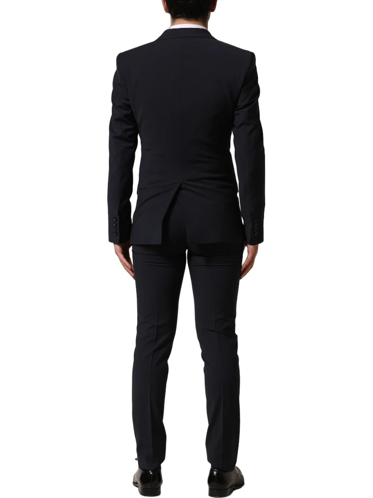Black Wool Slim Fit Formal 3 Piece Men Suit