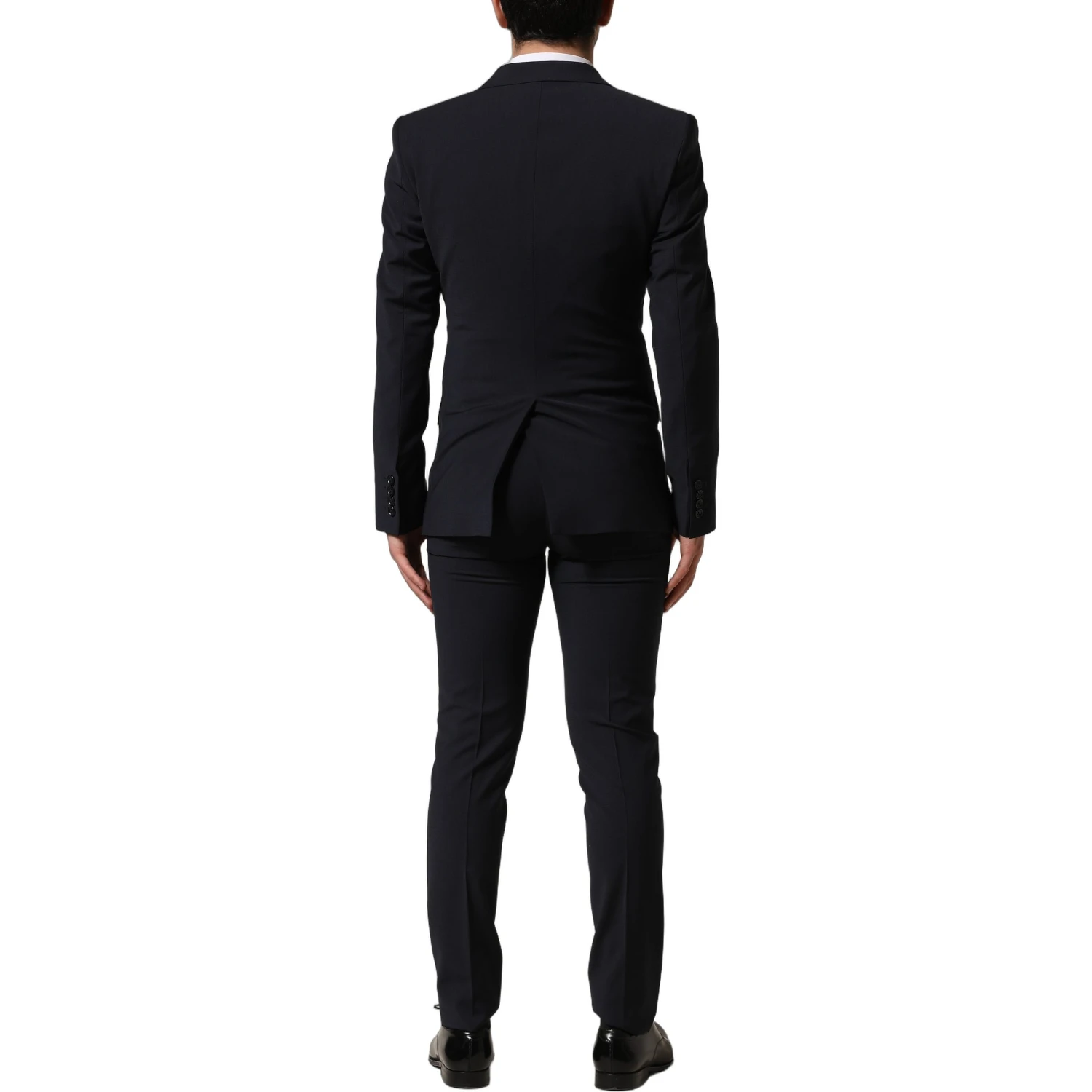 Black Wool Slim Fit Formal 3 Piece Men Suit