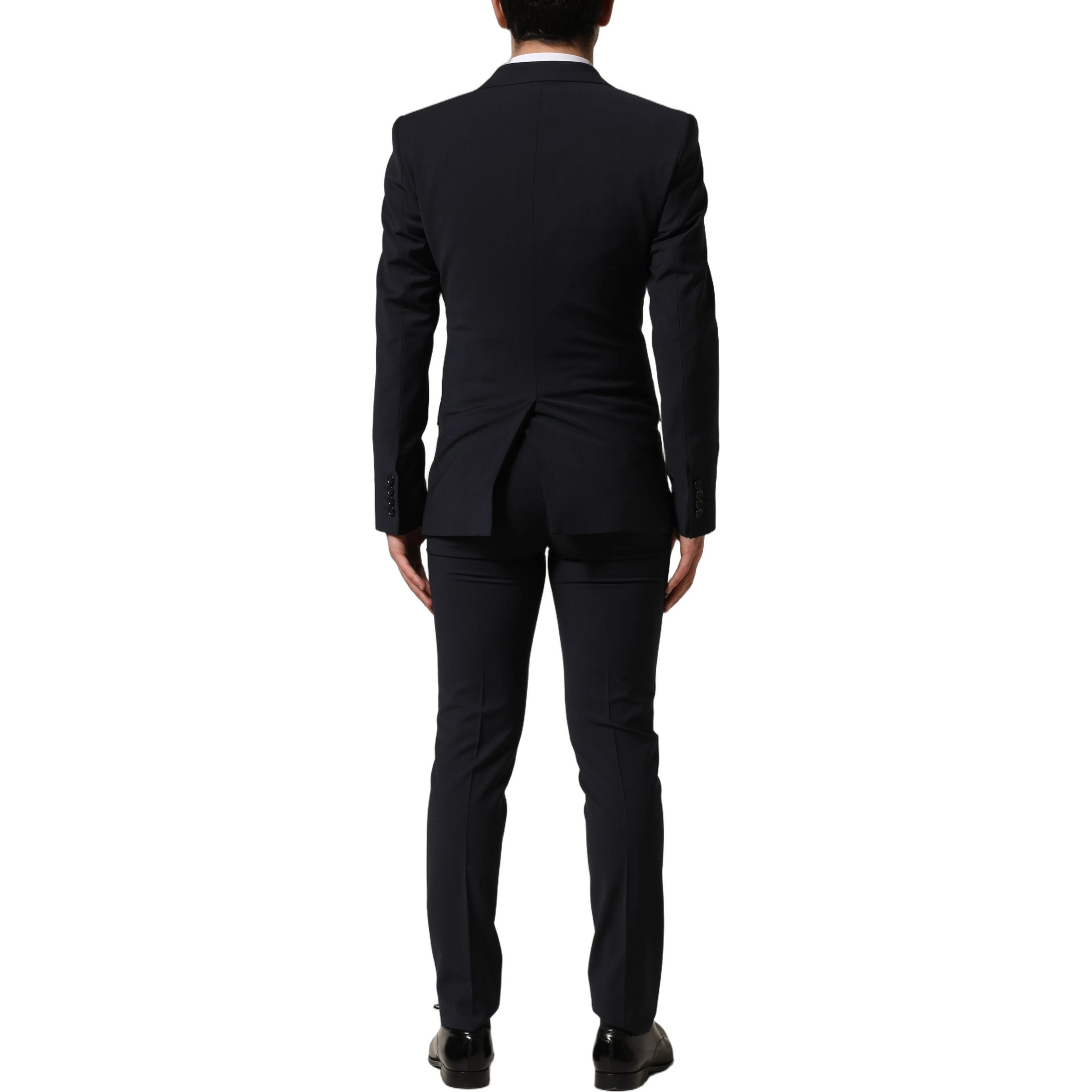 Black Wool Slim Fit Formal 3 Piece Men Suit