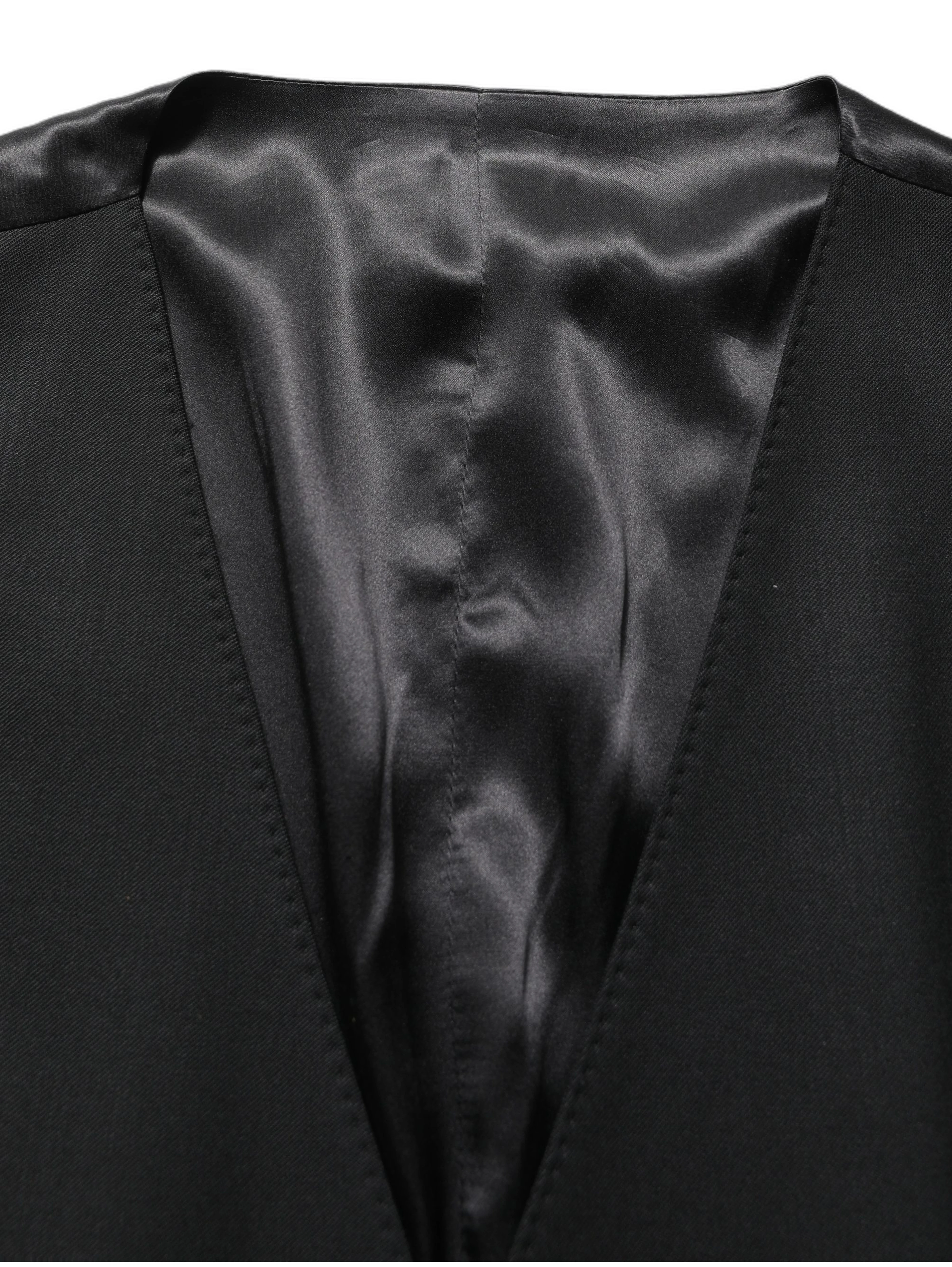 Black Wool Slim Fit Formal 3 Piece Men Suit
