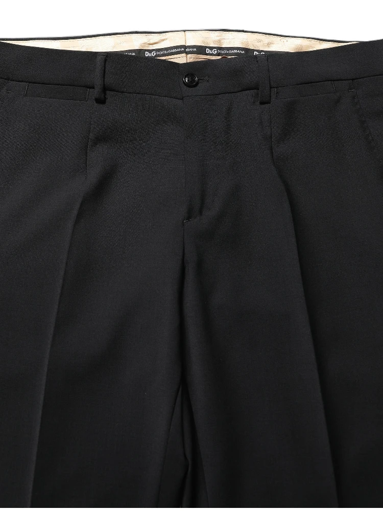 Black Wool Slim Fit Formal 2 Piece Men Suit