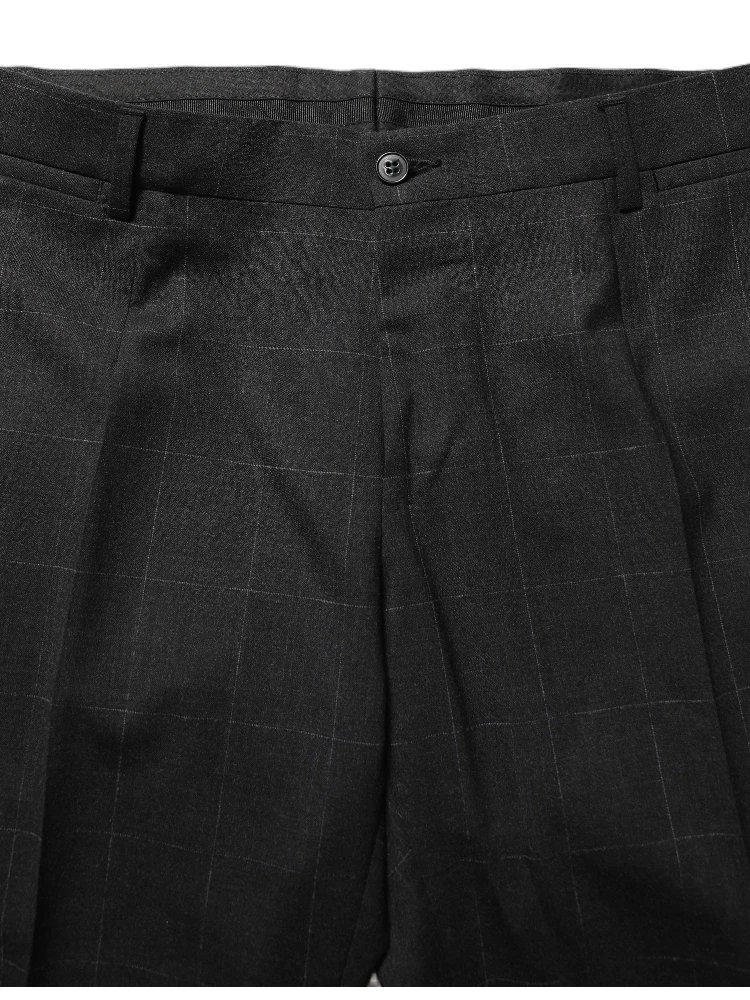 Black Wool Slim Fit Formal 2 Piece Men Suit