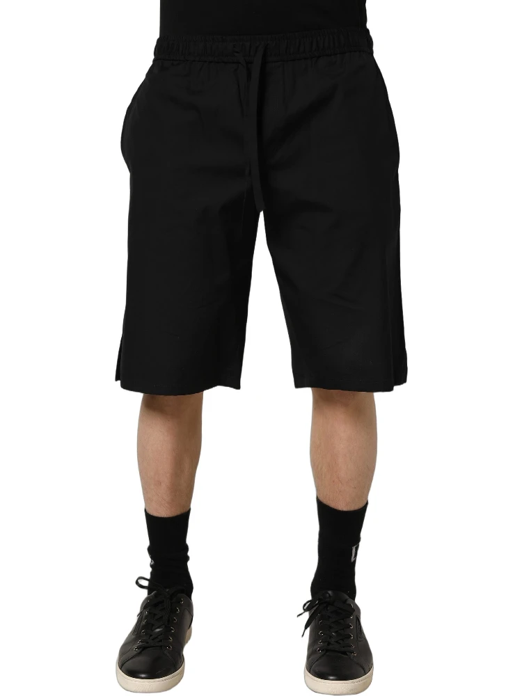 Black Cotton Sweatshorts Men Bermuda Shorts alternative