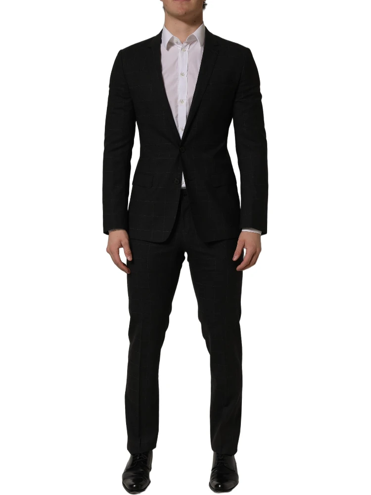 Black Wool Slim Fit Formal 2 Piece Men Suit alternative