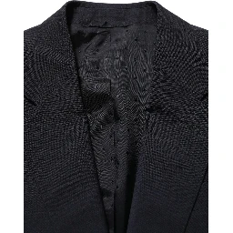 Black Wool Slim Fit Formal 3 Piece Men Suit