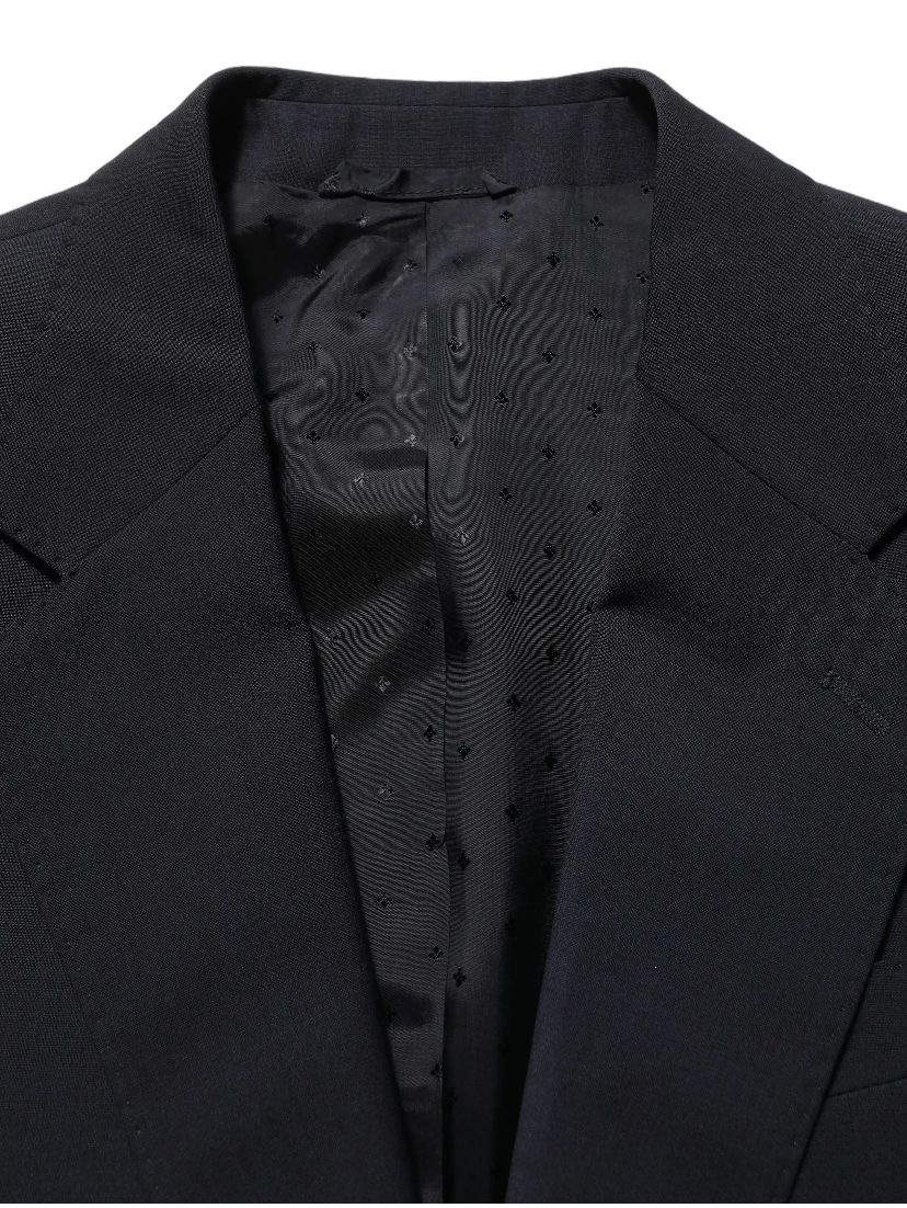Black Wool Slim Fit Formal 3 Piece Men Suit