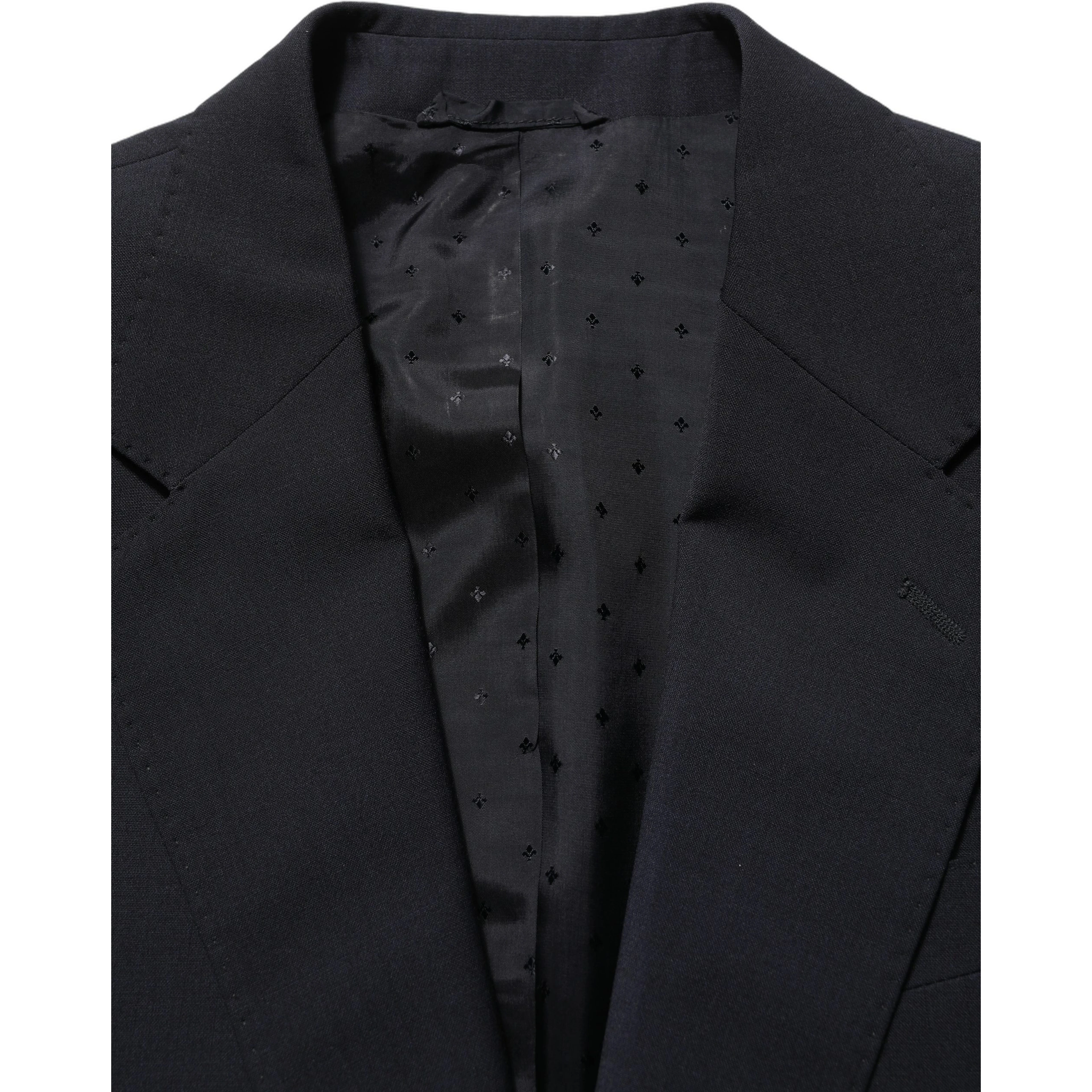 Black Wool Slim Fit Formal 3 Piece Men Suit