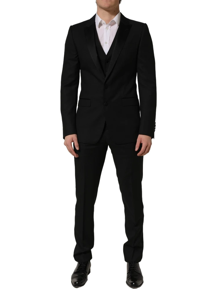 Black MARTINI Slim Fit Formal 3 Piece Suit alternative