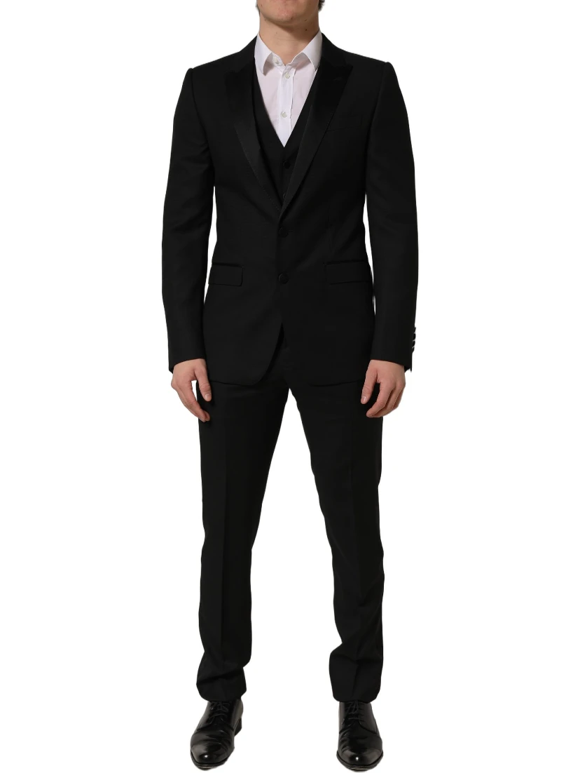Black MARTINI Slim Fit Formal 3 Piece Suit