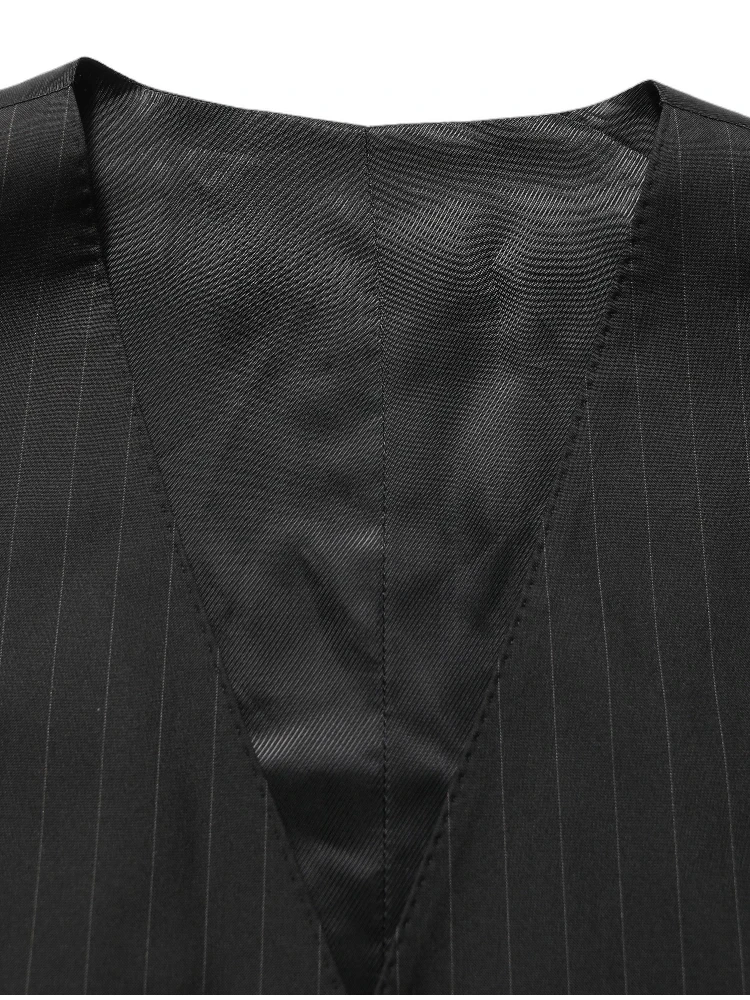 Black Stripes Slim Fit Formal 3 Piece Suit alternative