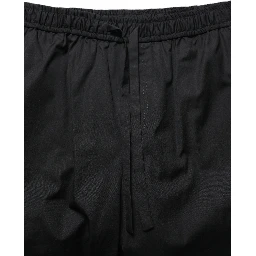Black Cotton Sweatshorts Men Bermuda Shorts
