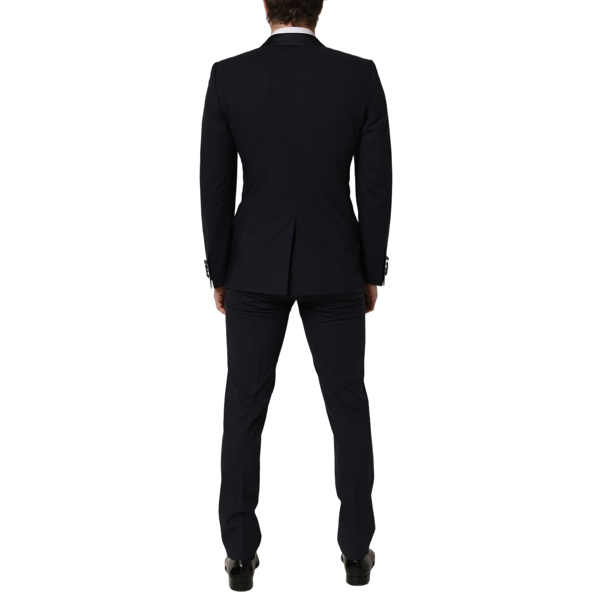 Black Wool Slim Fit Formal 2 Piece Men Suit
