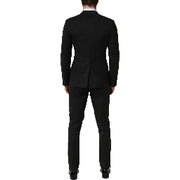 Black Wool Slim Fit Formal 2 Piece Men Suit