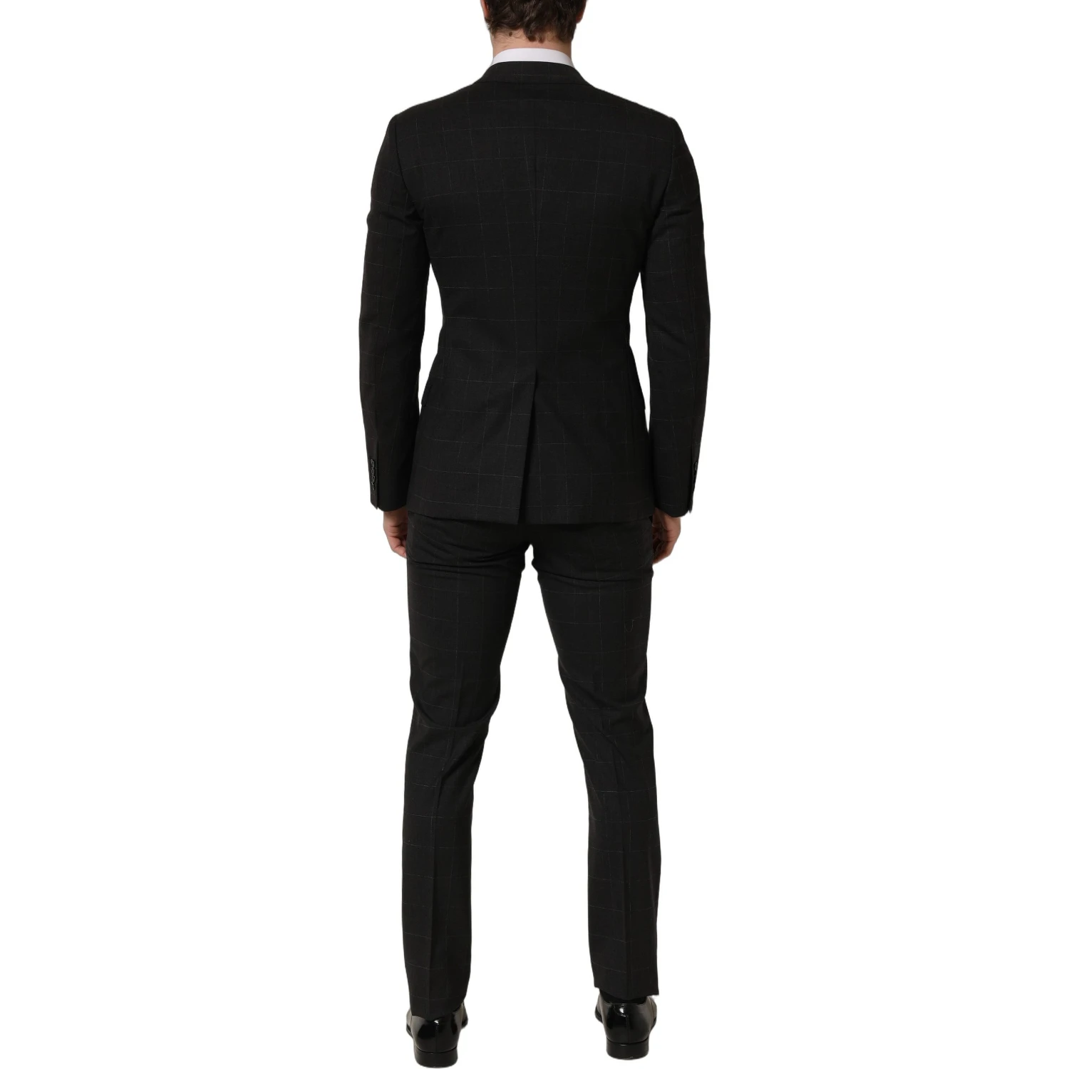 Black Wool Slim Fit Formal 2 Piece Men Suit