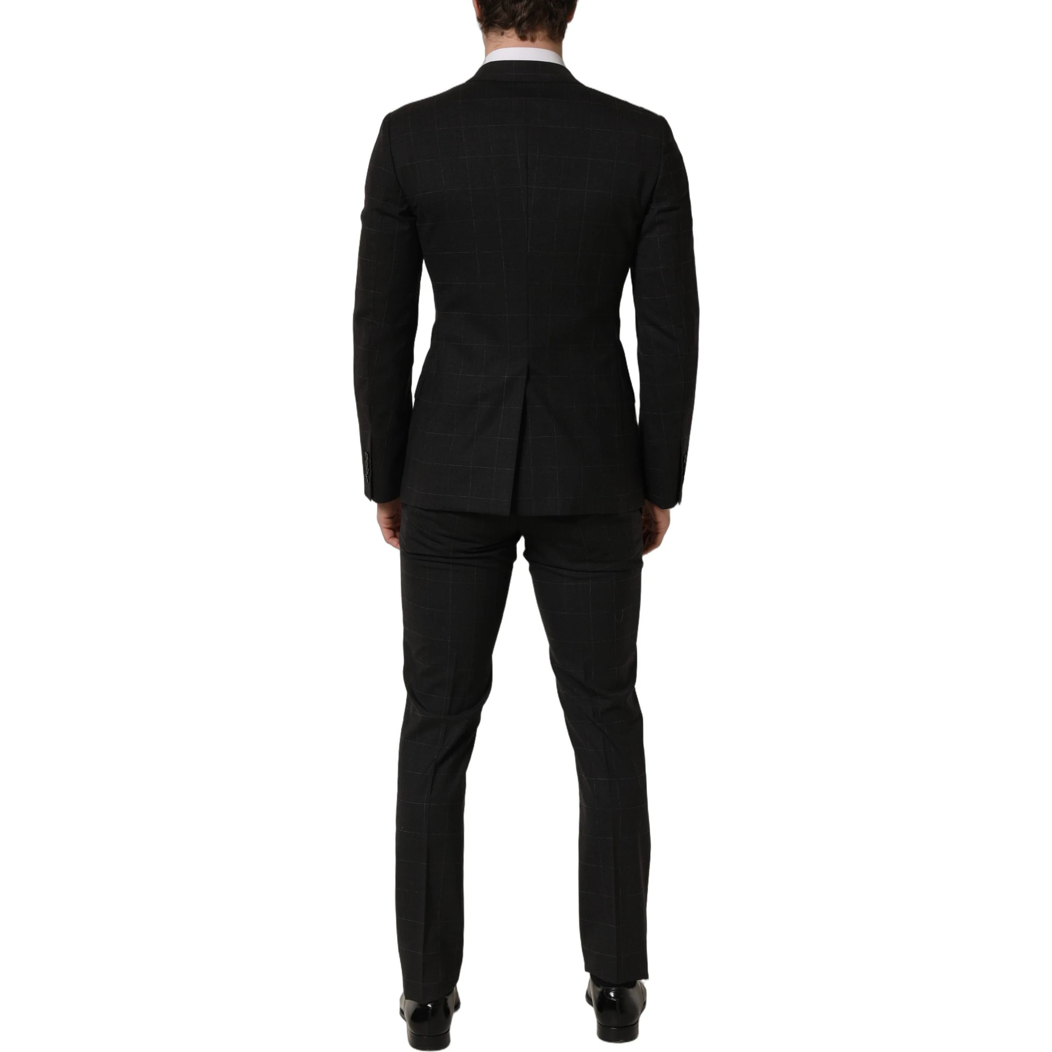 Black Wool Slim Fit Formal 2 Piece Men Suit