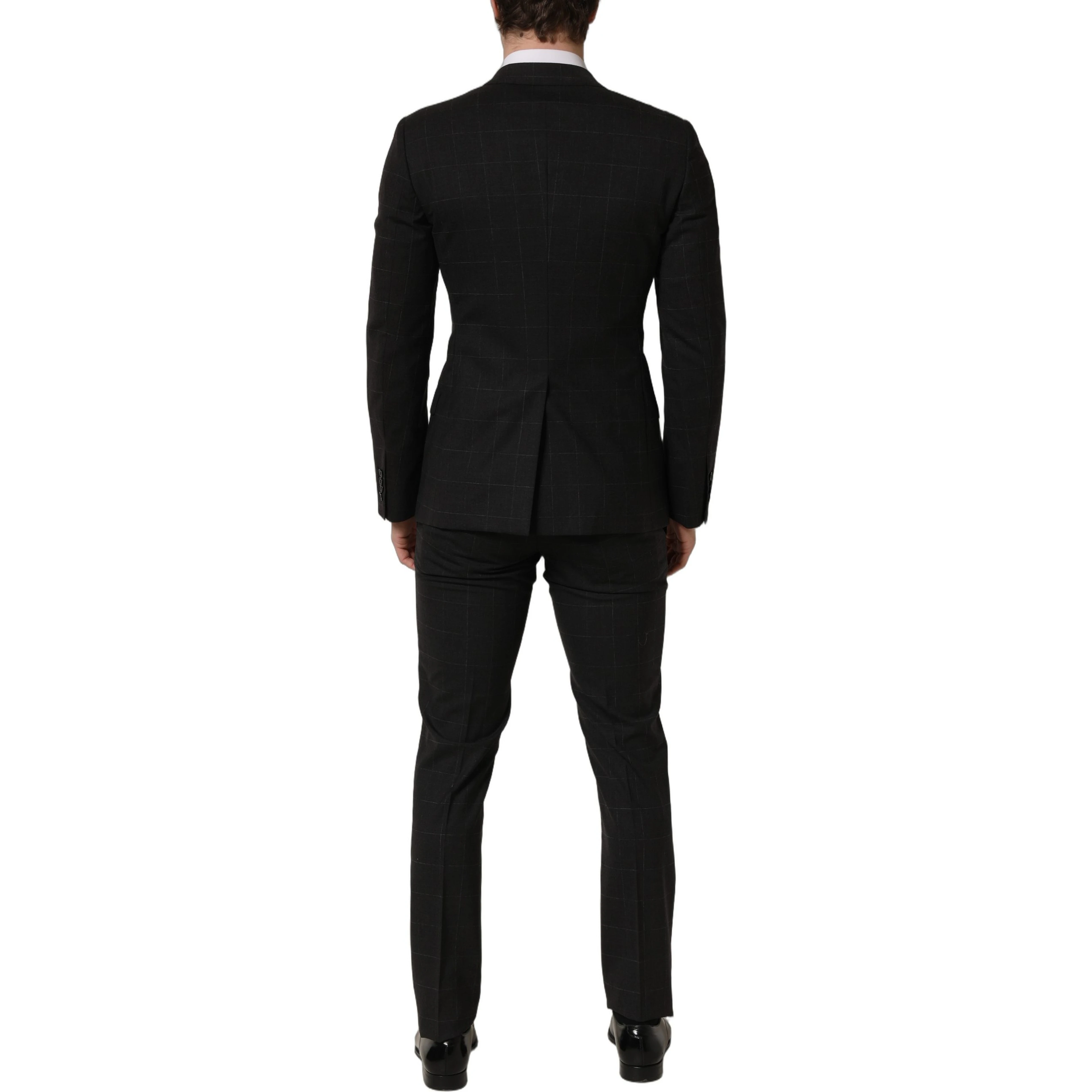 Black Wool Slim Fit Formal 2 Piece Men Suit