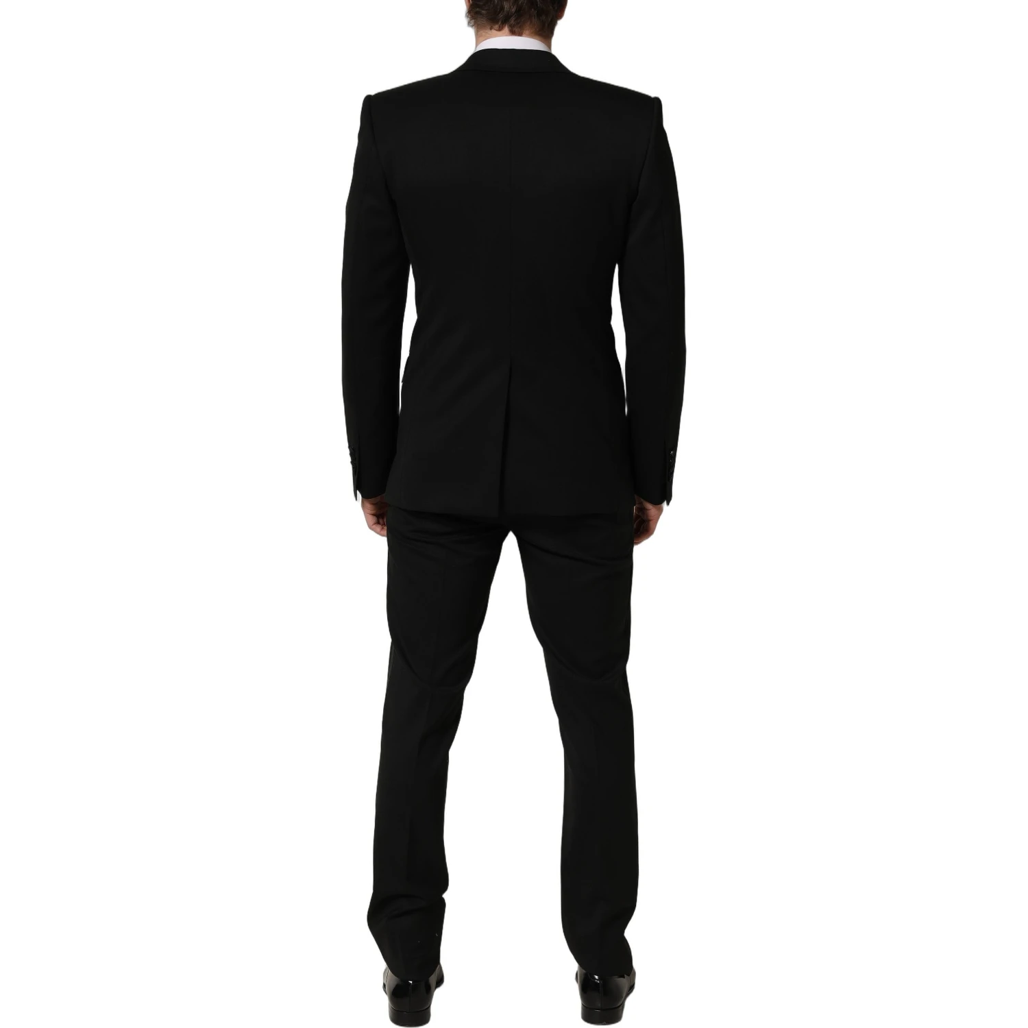 Black Wool Slim Fit Formal 3 Piece Men Suit