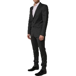 Gray Wool Slim Fit Formal 2 Piece Men Suit