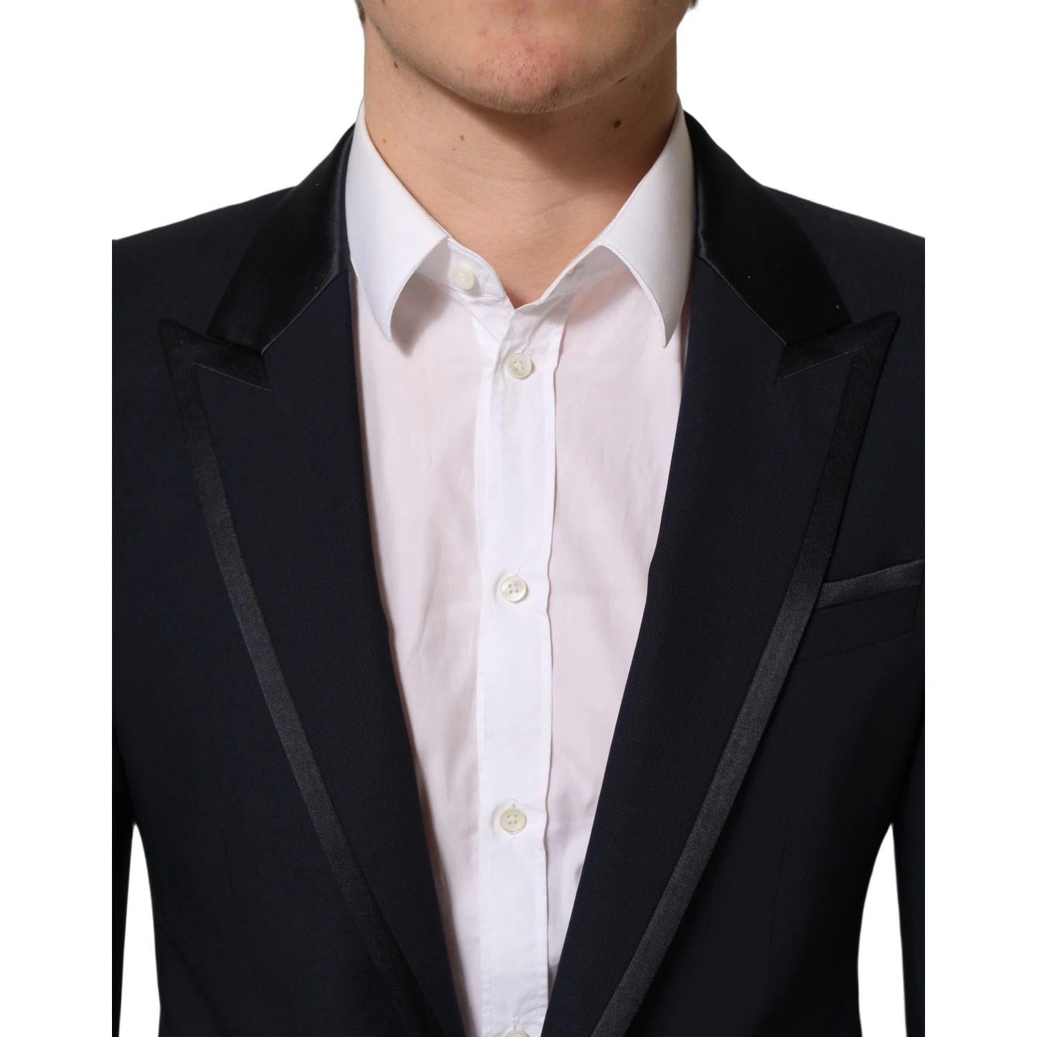 Black Wool Slim Fit Formal 2 Piece Men Suit