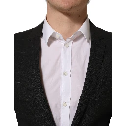 Black Wool Slim Fit Formal 2 Piece Men Suit