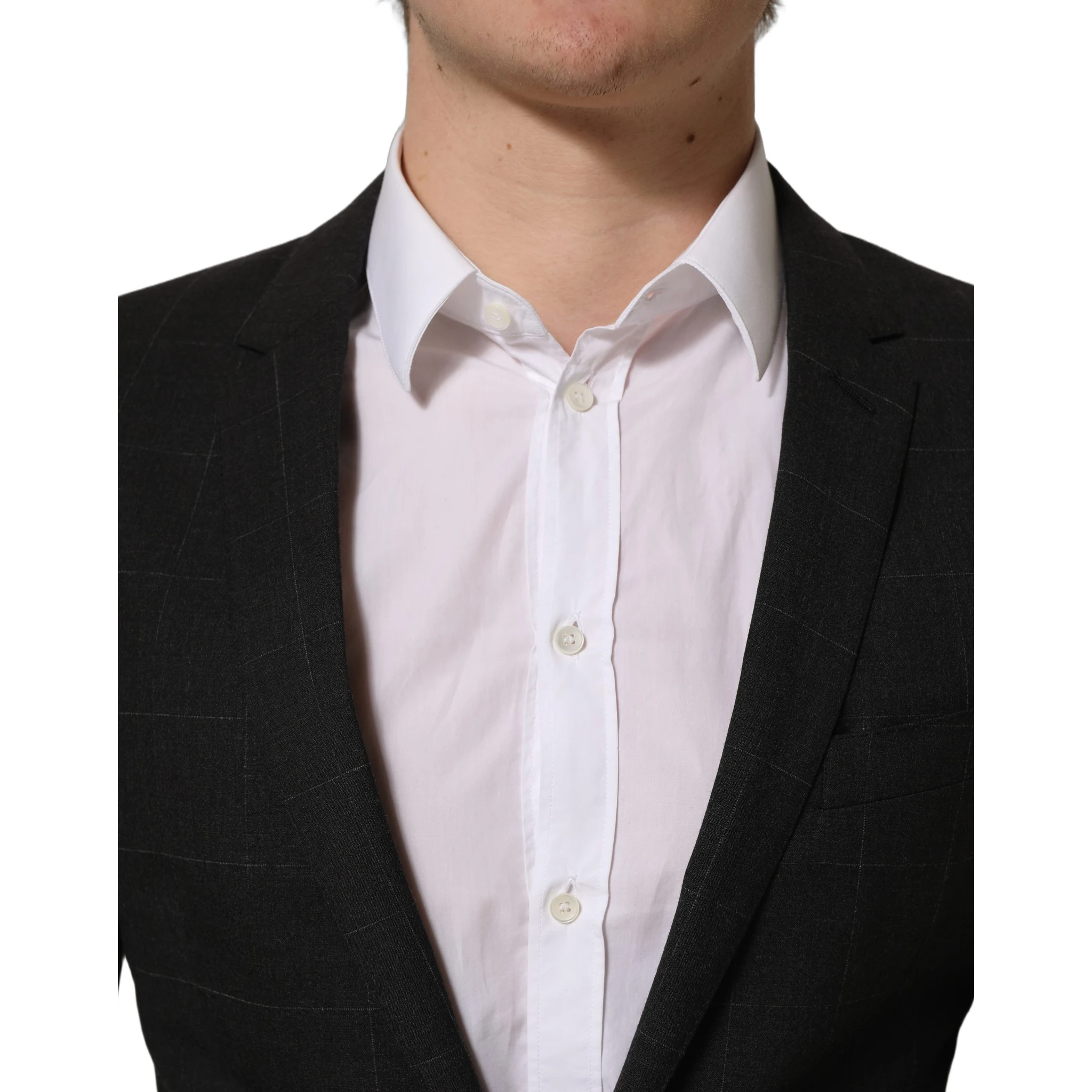 Black Wool Slim Fit Formal 2 Piece Men Suit