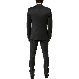 Gray Wool Slim Fit Formal 2 Piece Men Suit
