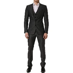 Gray MARTINI Slim Fit Formal 3 Piece Suit