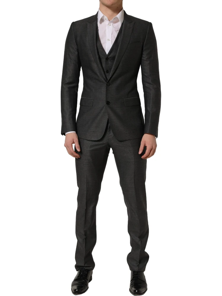 Gray MARTINI Slim Fit Formal 3 Piece Suit alternative