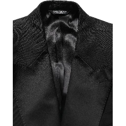 Black Wool Slim Fit Formal 3 Piece Men Suit