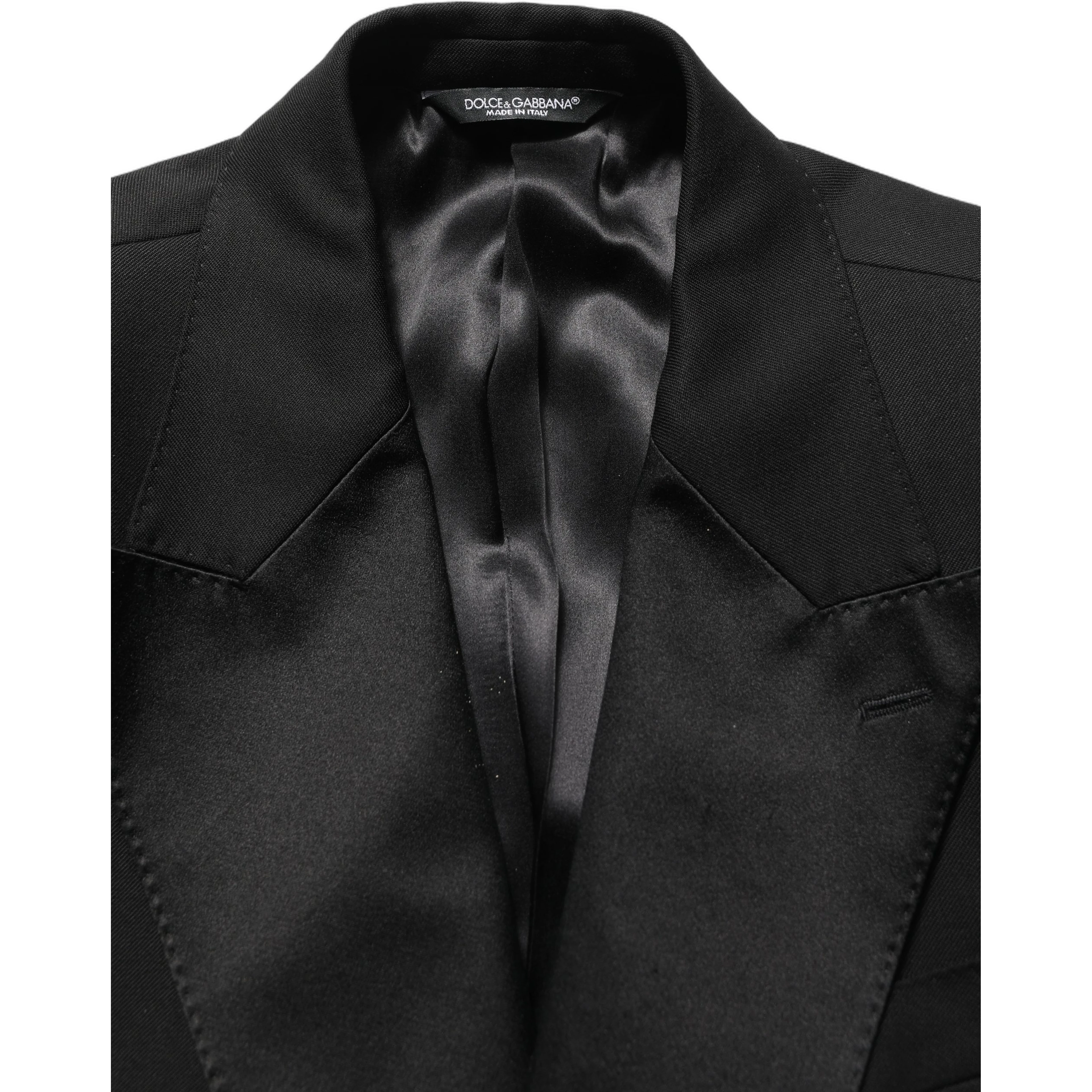 Black Wool Slim Fit Formal 3 Piece Men Suit