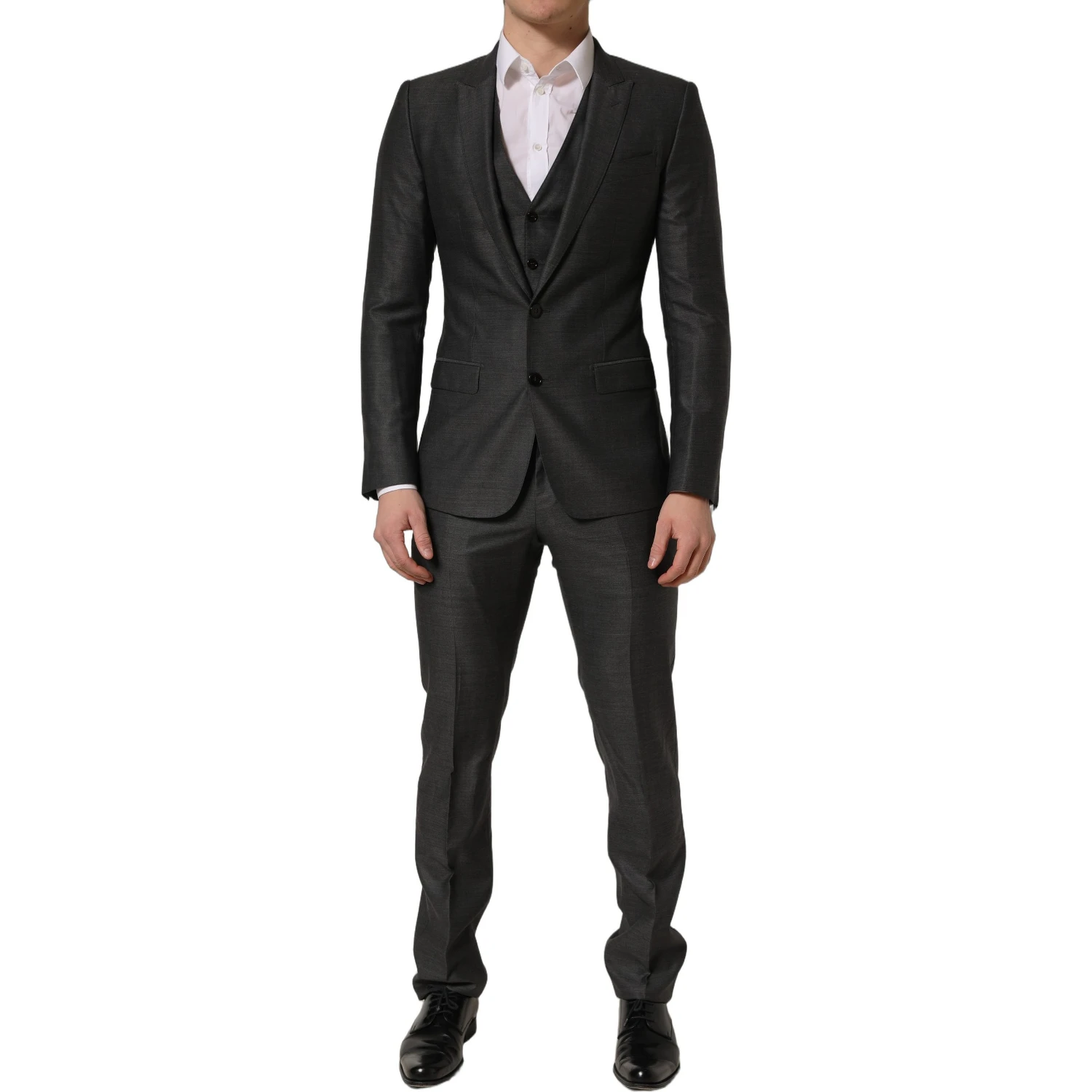 Gray MARTINI Slim Fit Formal 3 Piece Suit