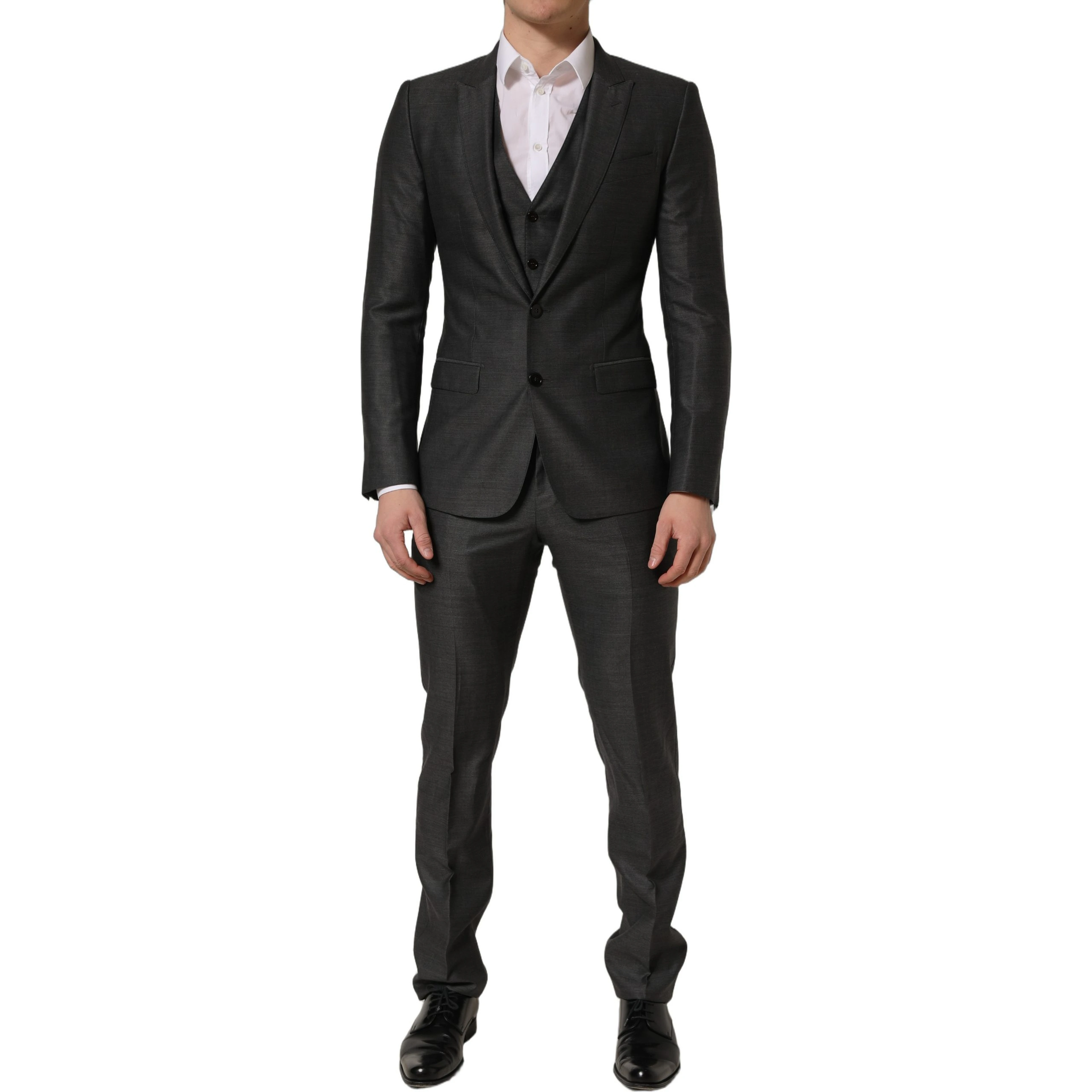 Gray MARTINI Slim Fit Formal 3 Piece Suit