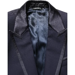 Black Wool Slim Fit Formal 2 Piece Men Suit