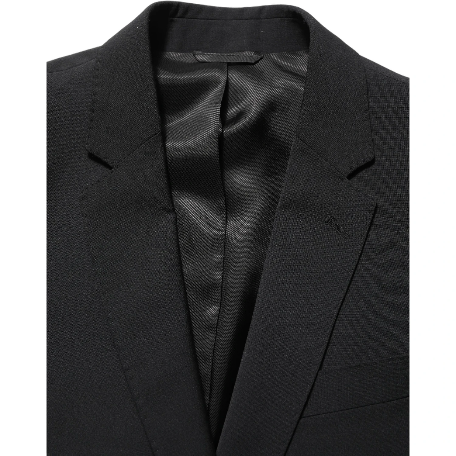 Black Wool Slim Fit Formal 2 Piece Men Suit