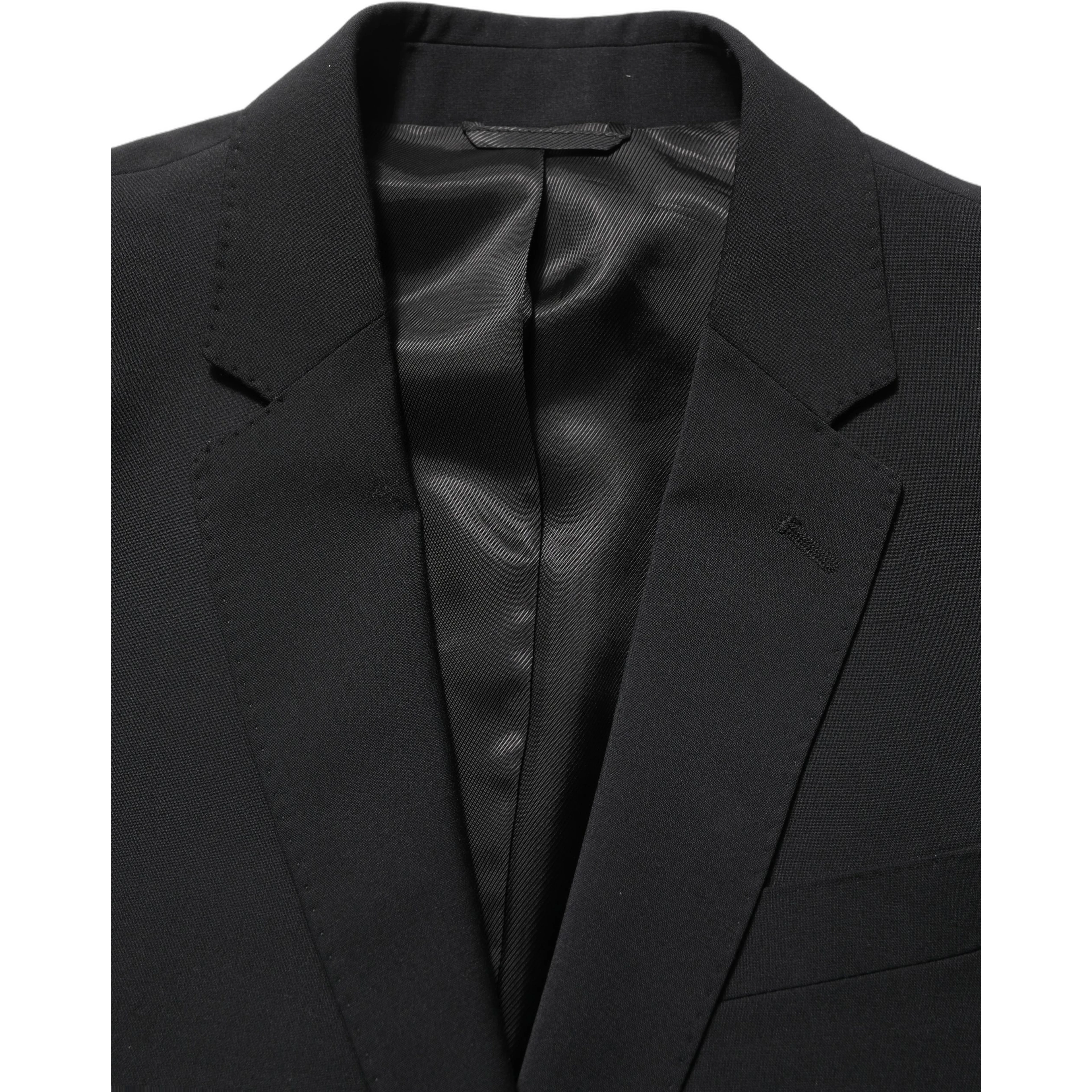 Black Wool Slim Fit Formal 2 Piece Men Suit