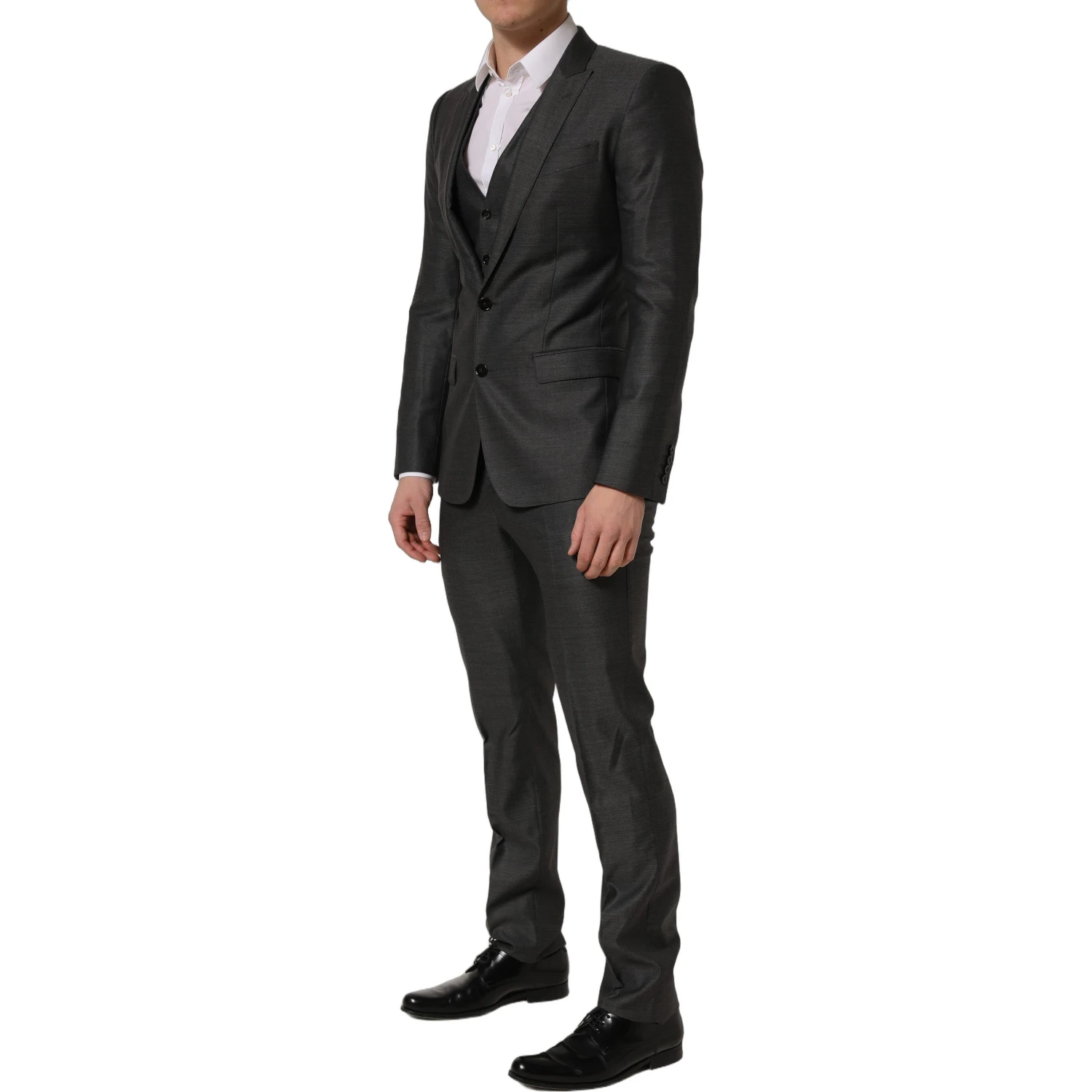 Gray MARTINI Slim Fit Formal 3 Piece Suit