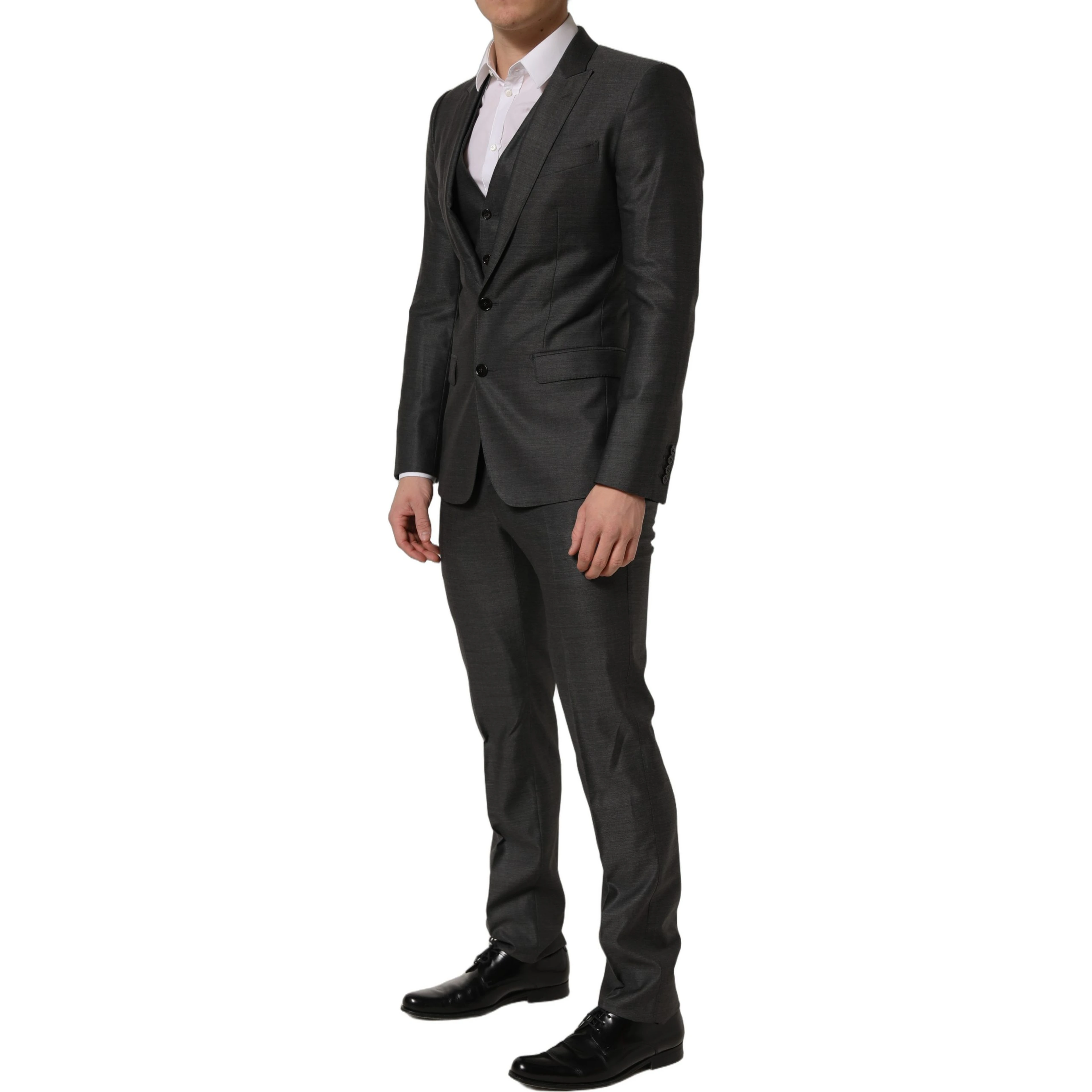 Gray MARTINI Slim Fit Formal 3 Piece Suit