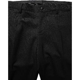 Black Wool Slim Fit Formal 3 Piece Men Suit