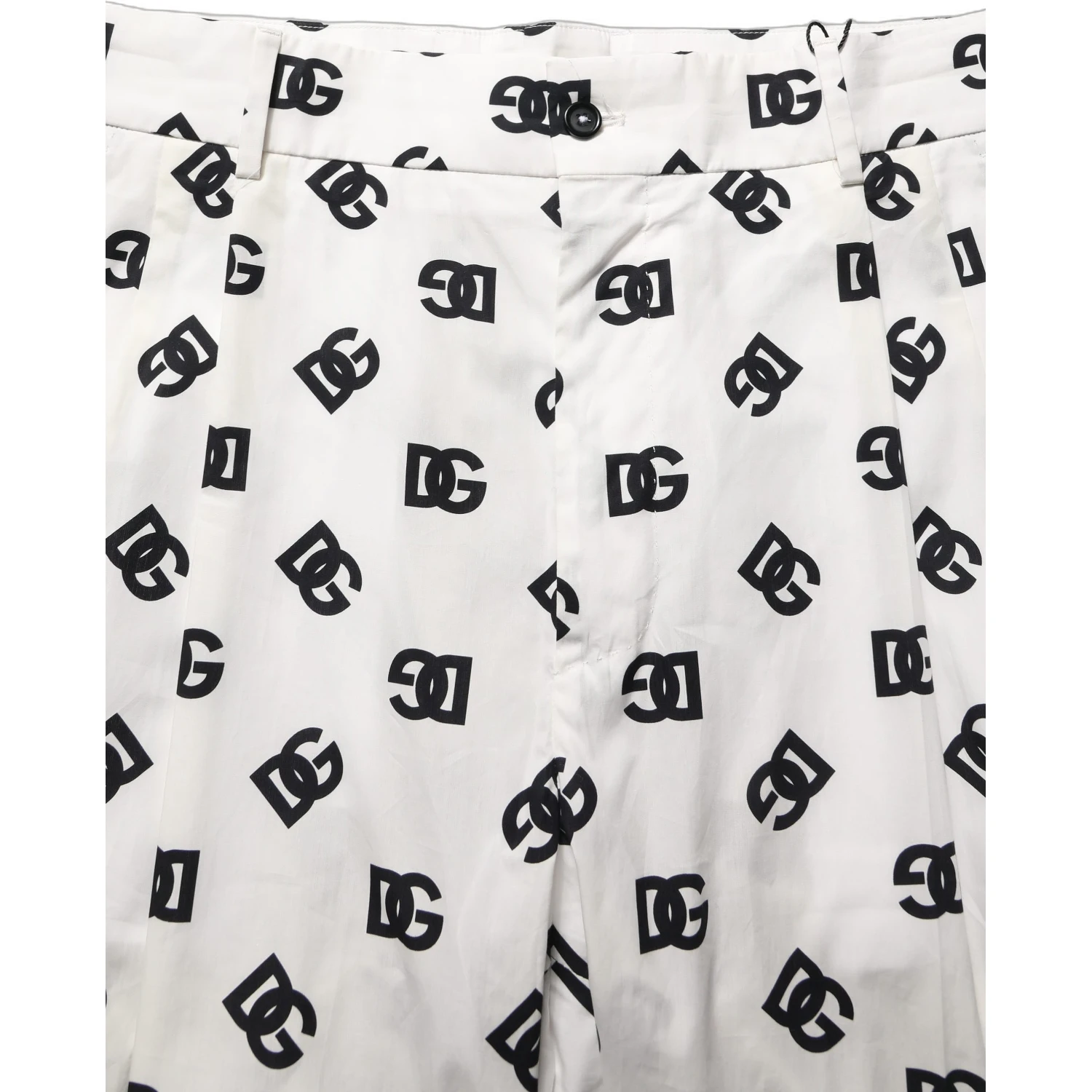 White Logo Skinny Leg Dress Men Trouser Pants